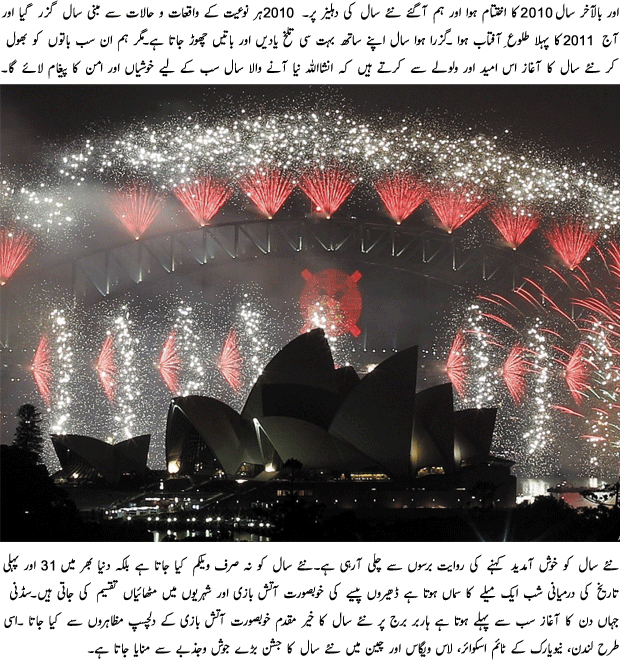 Attractive Views of New Year Celebrations - Urdu World Article