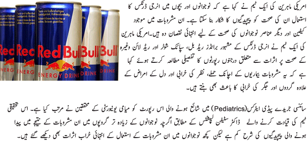 How Energy Drinks Harms Your Health - Urdu Article