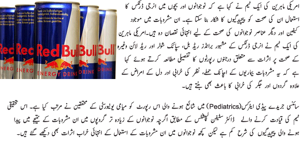 How Energy Drinks Harms Your Health - Urdu Article