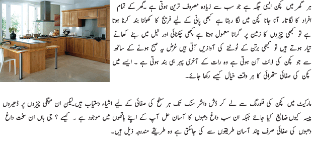 Easy Method Of Cleaning Kitchens - Urdu Home Tips