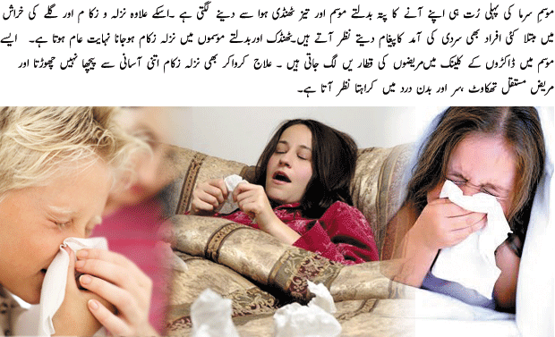Cure of Flu - Urdu Health Article
