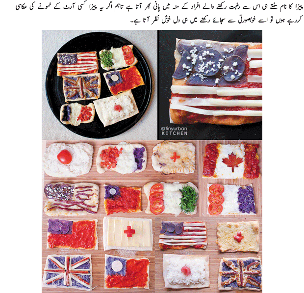Pizza In Shape of Countries Flags - Urdu Recipe