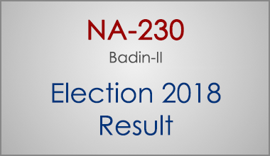 NA-230-Badin-Sindh-Election-Result-2018-PMLN-PTI-PPP-MQM-Candidate-Votes-Live-Update