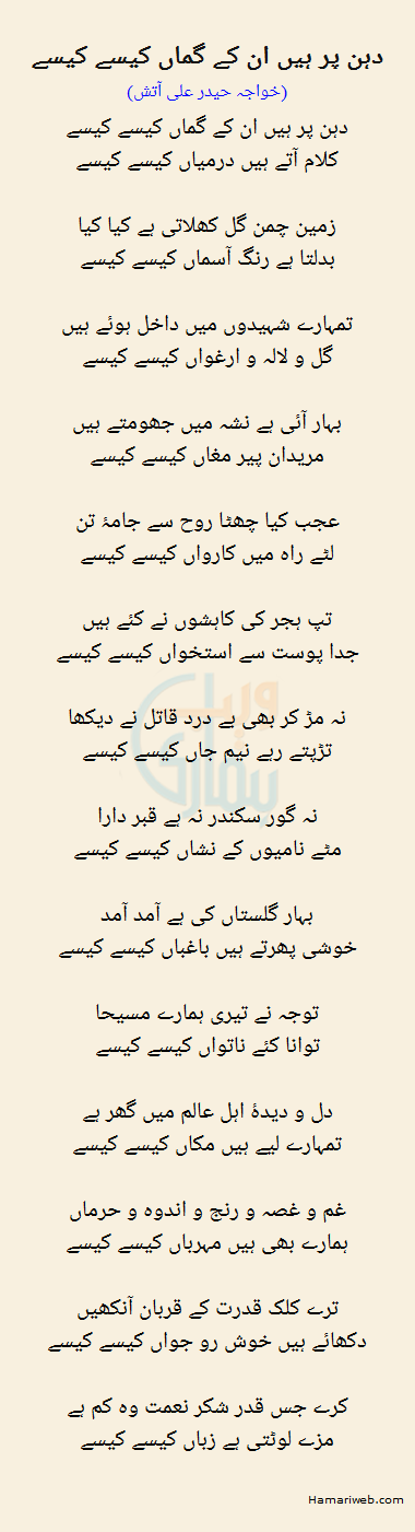 Dahan Par Hain Un Ke Guma Kaisay Kaisay