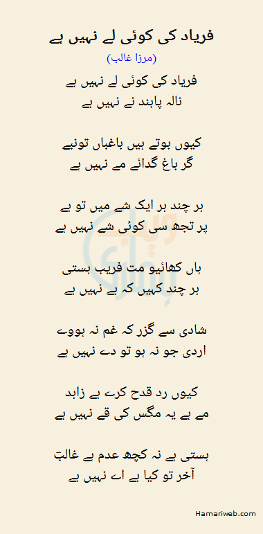 Faryaad Ki Koi Le Nahi Hai