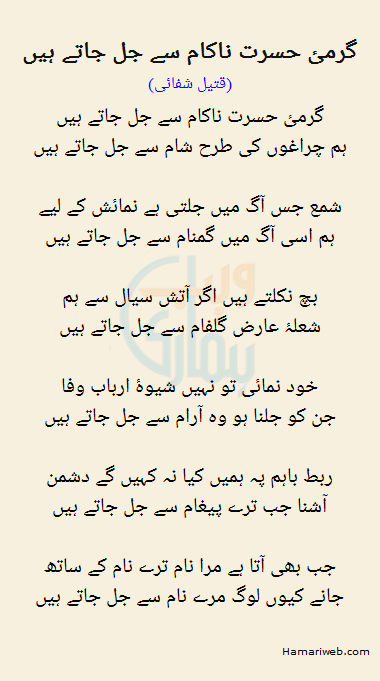 Garmi E Hasrat E Nakam Se Jal Jate Hain