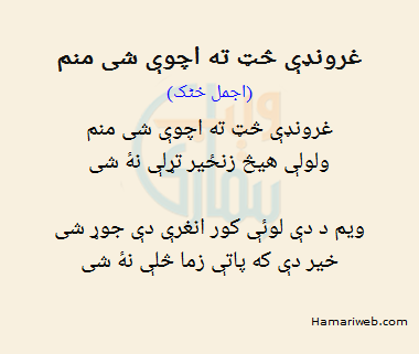 Ghuroondi Khat Ta Achwi Shi Manam