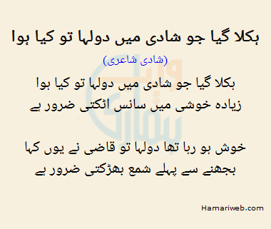 Hakla Gaya Jo Shadi Mein Dulha To Kya Hua