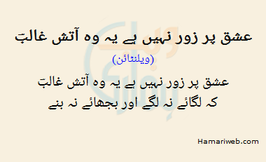 Ishq Par Zor Nahi Hai Yeh Woh Aatish Ghalib Ishq Par Zor Nahi Hai Yeh Woh Aatish Ghalib