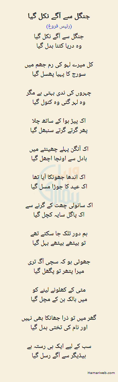 Jungle Se Agay Nikal Gaya