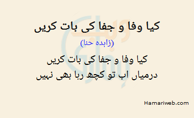 Kya Wafa O Jafa Ki Baat Karen