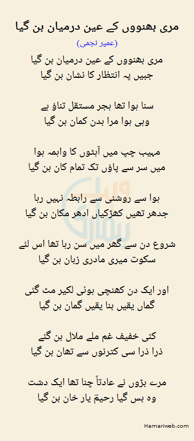 Meri Bhanwon Ke Ain Darmiyan Ban Gaya