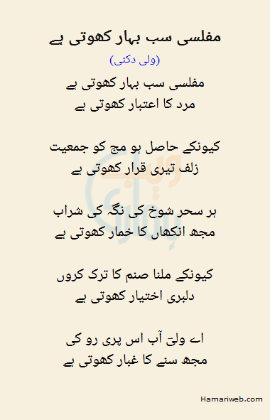 Muflisi Sab Bahhar Khoti Hai