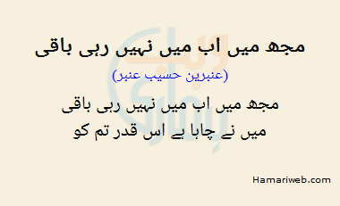 Mujh Mein Ab Mein Nahi Rahi Baqi