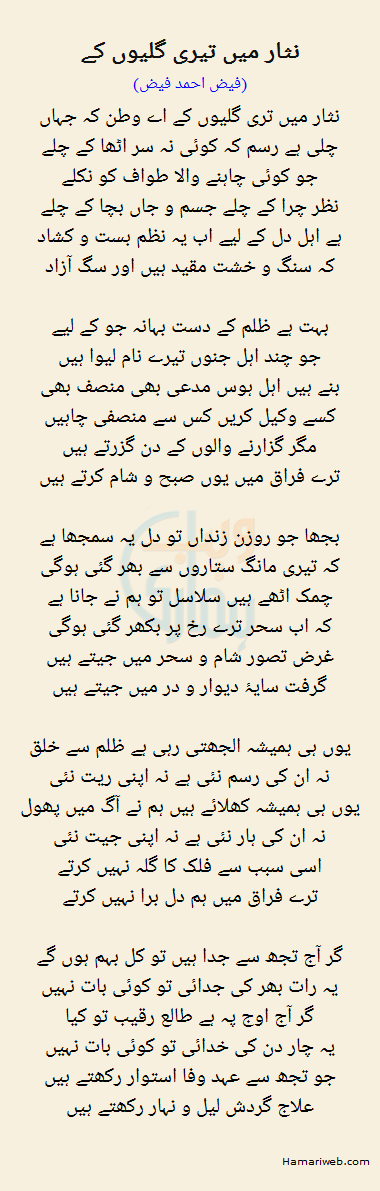 Nisar Mein Teri Galiyo Ke