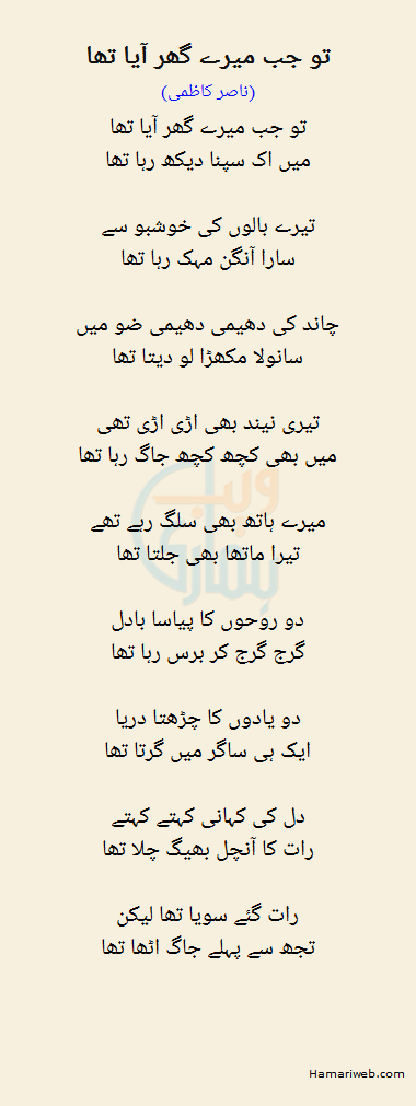 Tu Jab Mere Ghar Aaya Tha