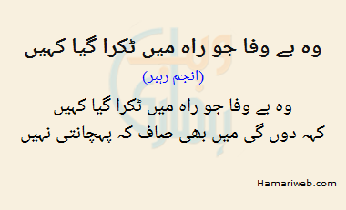 Woh Bewafa Jo Raah Mein Takra Gaya Kahin