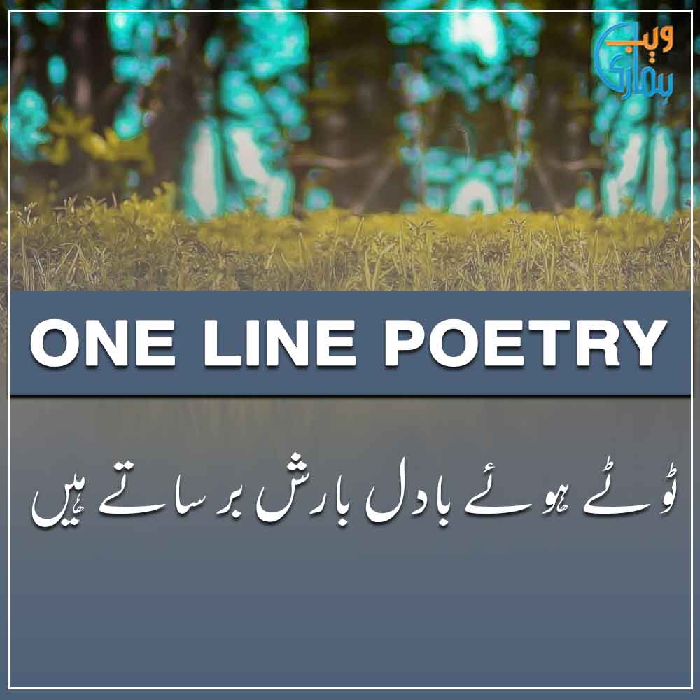 One Line Poetry, Best 1 Line Shayari in Urdu One Line Poetry, Best 1 Line Shayari in Urdu
